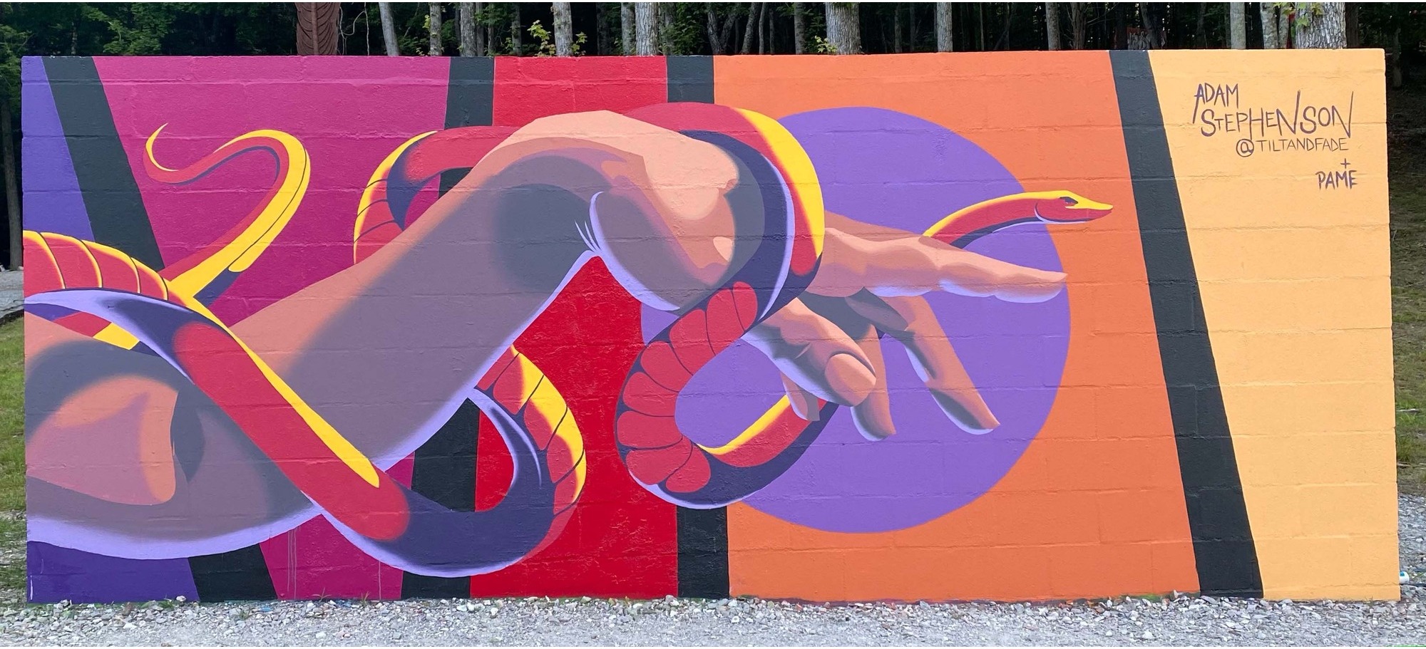 The Temptress — 8×16 ft mural by Adam Stephenson in Waverly, Tennessee (2021)