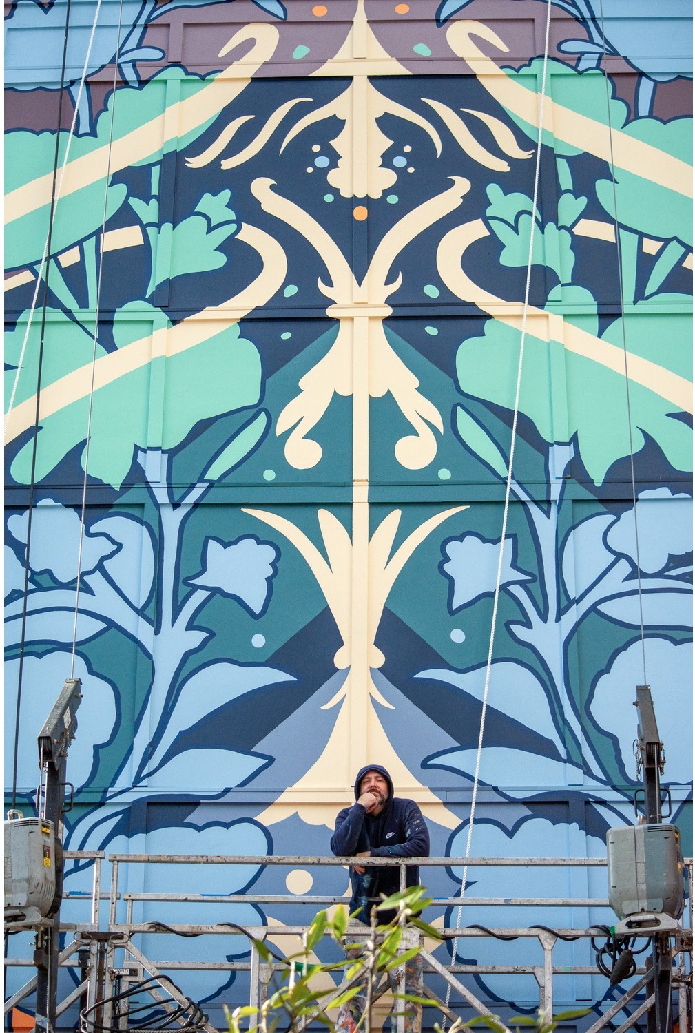 Nudie Blues — 25×76 ft mural by Adam Stephenson in Nashville, Tennessee (2024)