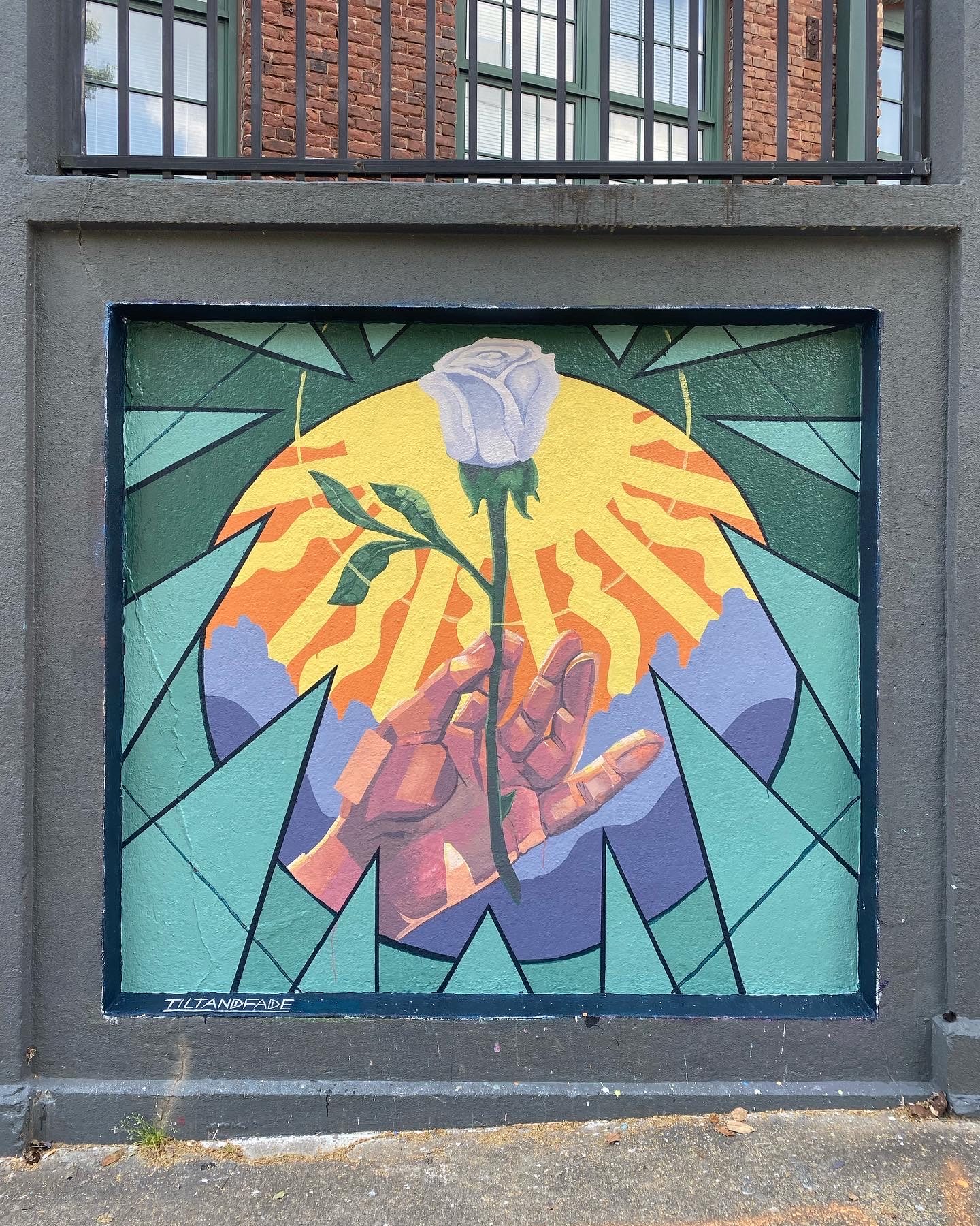 Hand of the Fool mural, Stacks Lofts, Atlanta, GA