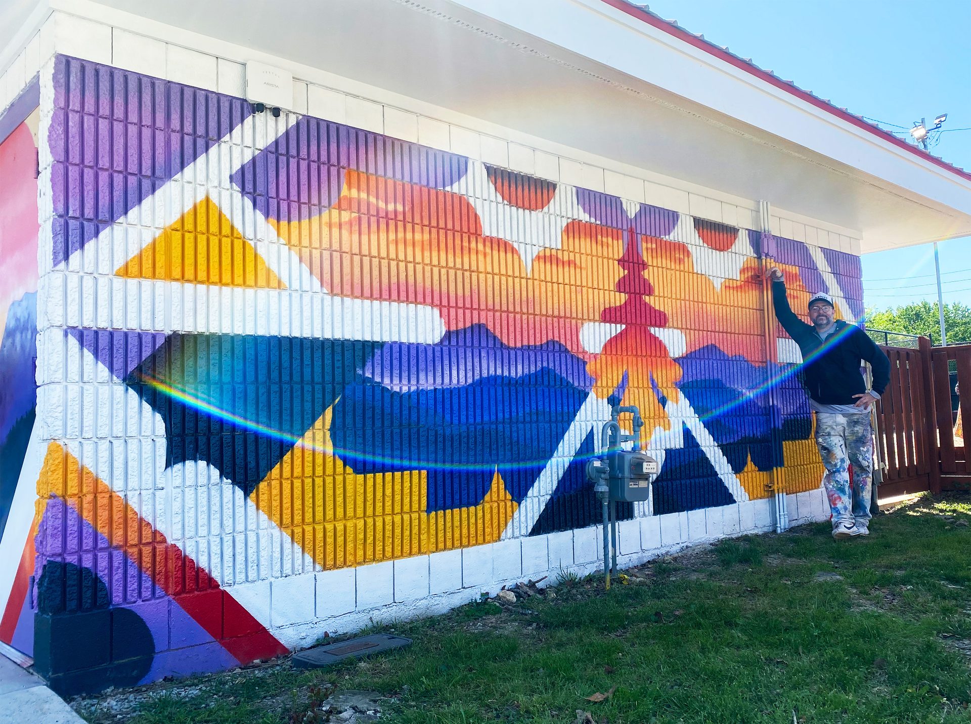 Red Bank mural, Chattanooga TN, outer wall full view