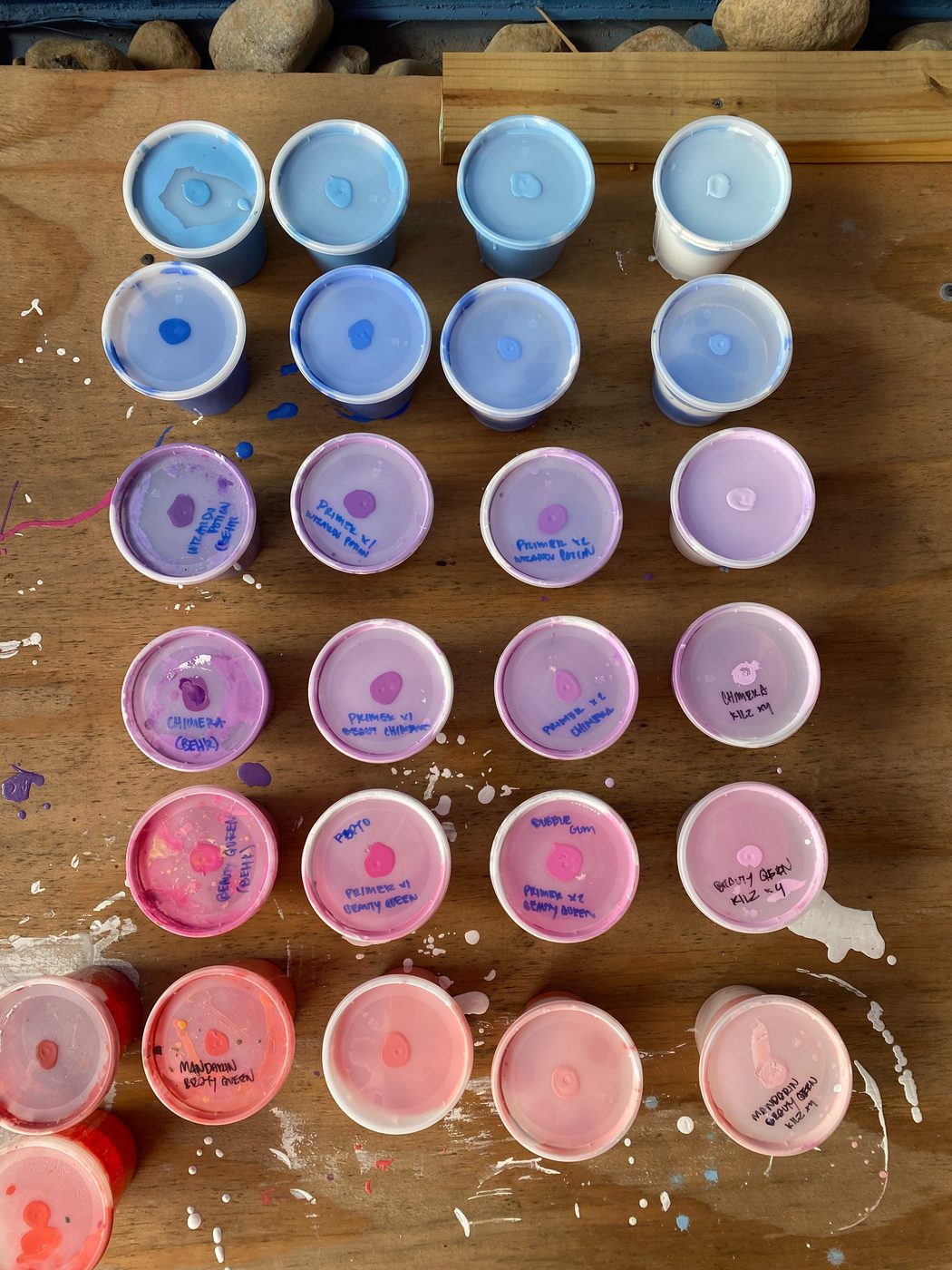 Adam Stephenson's paint palette