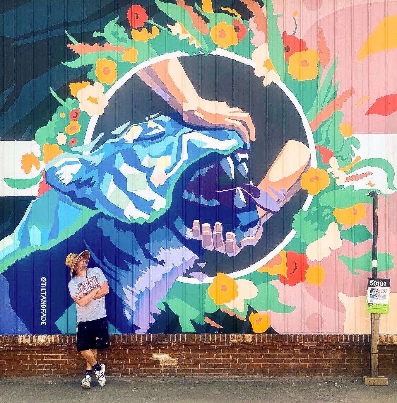 True Strength — 16×16 ft figurative mural by Adam Stephenson at Pullman Yards, Atlanta, Georgia (2022)