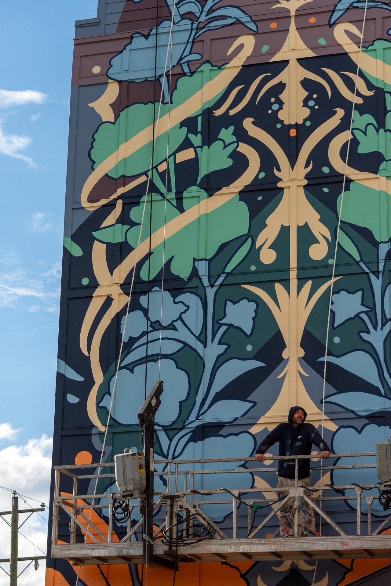 The Scottie mural ornamental pattern detail by Adam Stephenson, Nashville, Tennessee