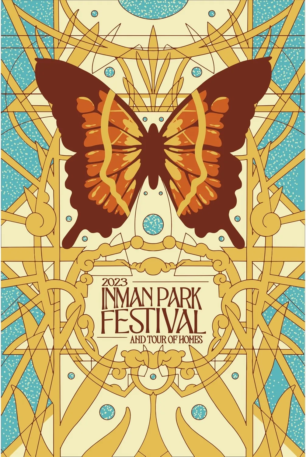 Inman Park Festival 2023 — official poster illustration by Adam Stephenson, Atlanta, Georgia