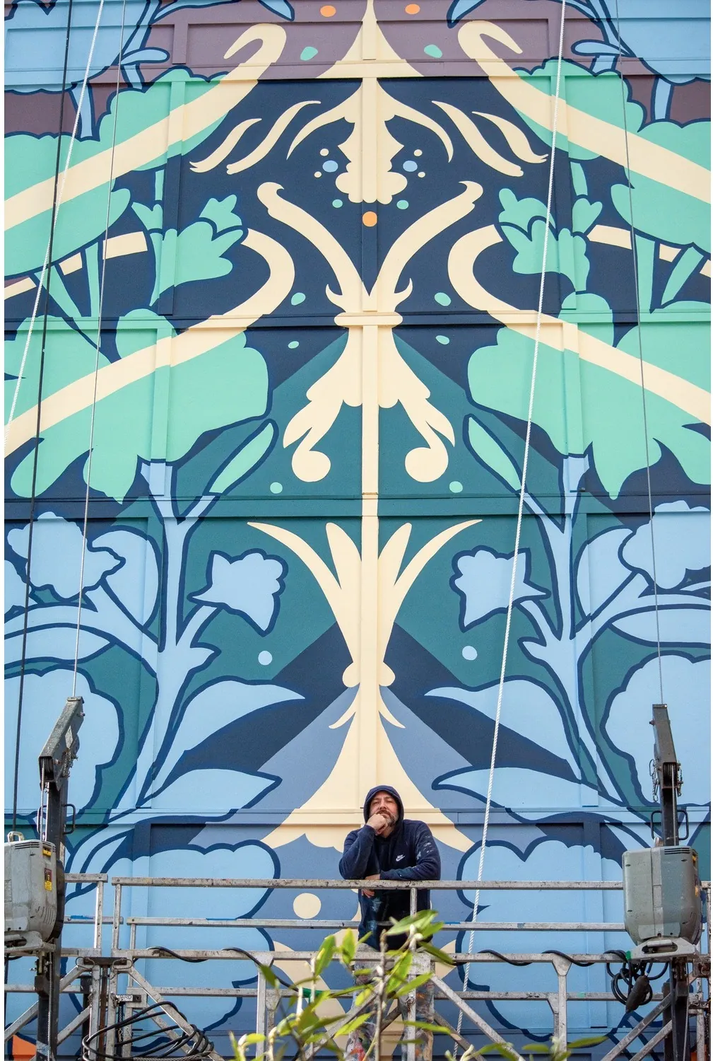 Nudie Blues — 25×76 ft mural by Adam Stephenson in Nashville, Tennessee (2024)