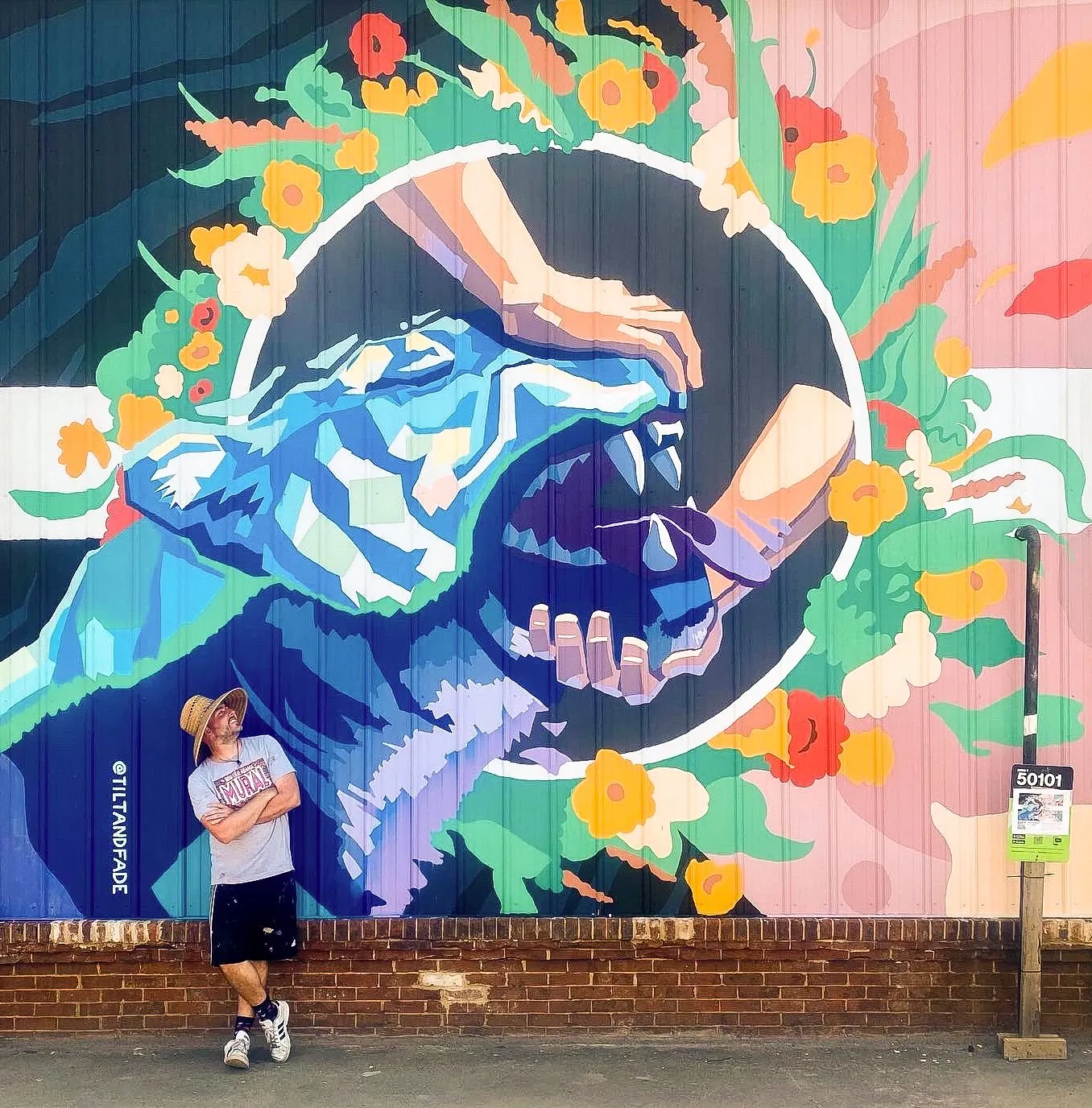 True Strength — 16×16 ft figurative mural by Adam Stephenson at Pullman Yards, Atlanta, Georgia (2022)