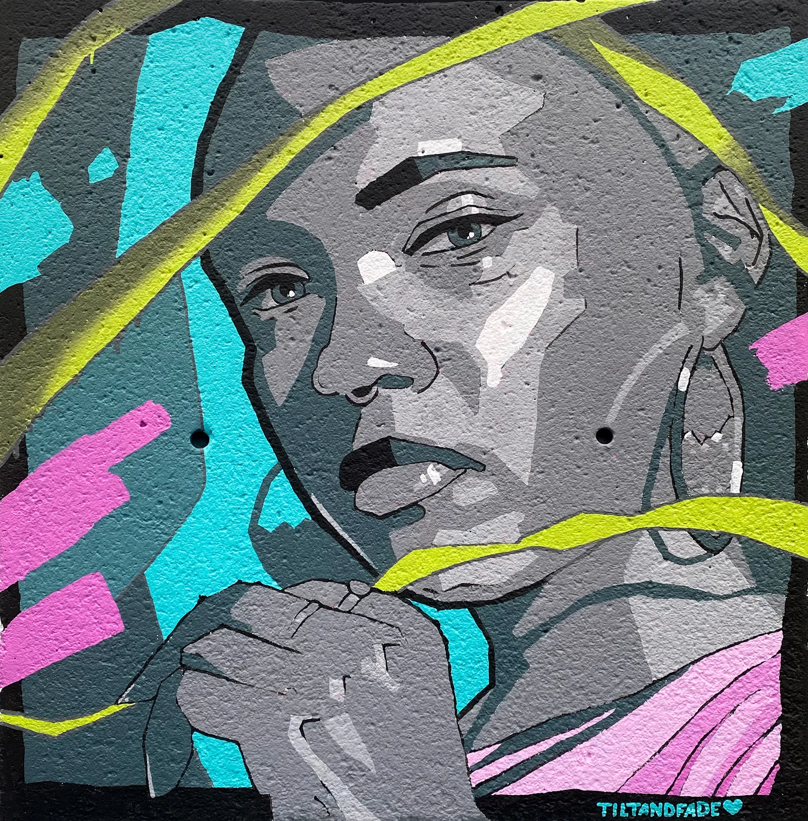 Taylor — figurative mural by Adam Stephenson at Underground Atlanta, Atlanta, Georgia (2024)