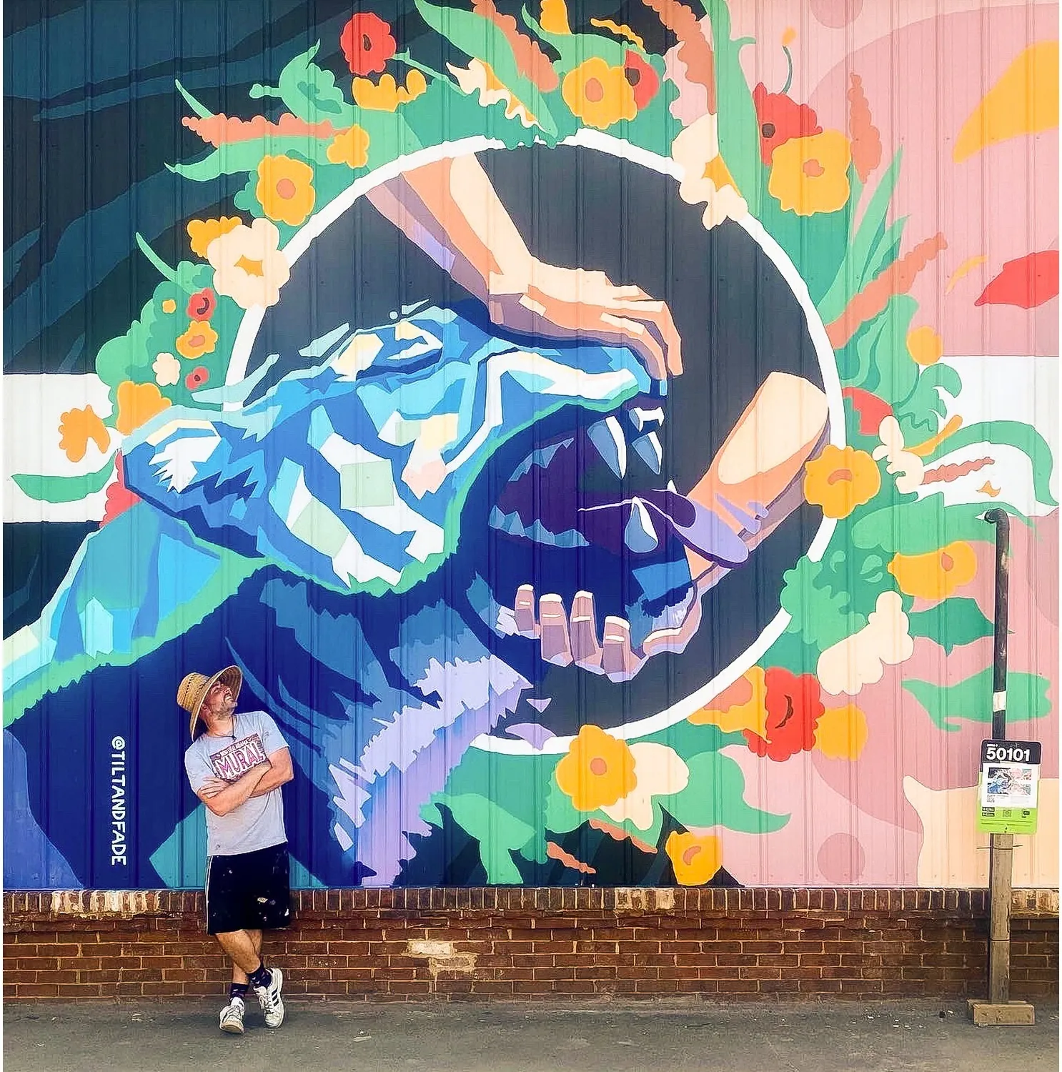 True Strength — 16×16 ft mural by Adam Stephenson at Pullman Yards in Atlanta, Georgia (2022)